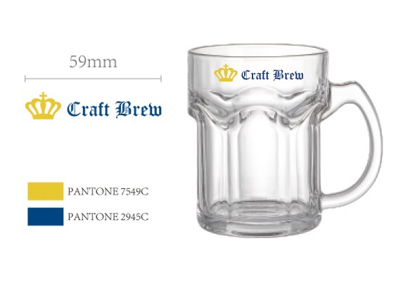 可定制LOGO玻璃啤酒杯
