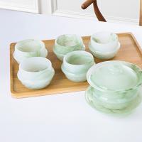 玉色玻璃功夫茶具套裝
