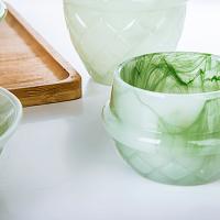 玉色玻璃功夫茶具套裝